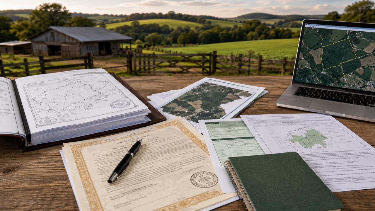 Matrícula, escritura, posse, CCIR, ITR e CAR: o "RG completo" do imóvel rural explicado sem juridiquês.